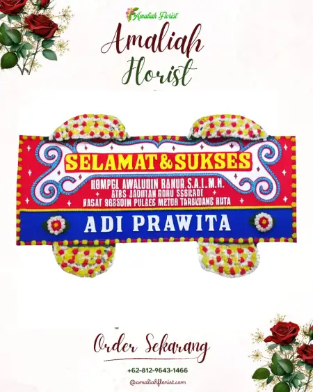 Papan Bunga Ucapan Selamat Bakom